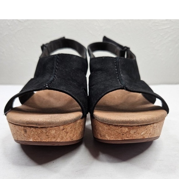 EUC Clarks Suede Wedges - Picture 2 of 11